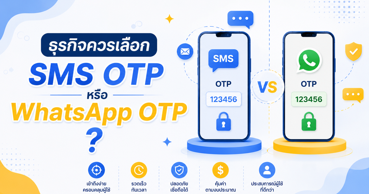 ธุรกิจควรเลือก SMS OTP หรือ WhatsApp OTP